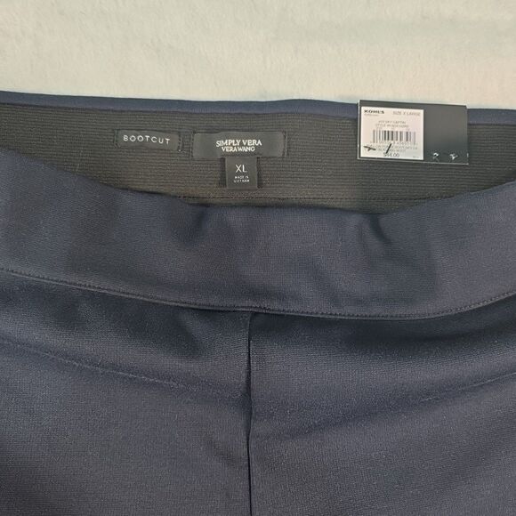 Simply Vera Vera Wang Bootcut Pants Womens XL Midrise Slim through Hip Thigh NWT - Picture 4 of 8
